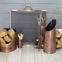 Slemcka Traditional Antique copper effect Steel Log basket (H)290mm (D)330mm