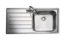 Rangemaster Oakland Inset Single Bowl Stainless Steel Kitchen Sink with Waste - Left Hand Drainer
