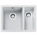 Rangemaster Paragon Igneous White Undermount Granite 1.5 Bowl Kitchen Sink with Waste