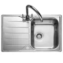Rangemaster Michigan Inset Single Bowl Stainless Steel Kitchen Sink with Waste