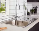 Rangemaster Michigan Inset Single Bowl Stainless Steel Kitchen Sink with Waste