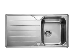 Rangemaster Michigan Single Bowl Stainless Steel Kitchen Sink with Waste