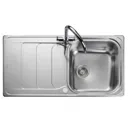 Rangemaster Houston Single Bowl Stainless Steel Kitchen Sink with Waste