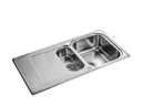 Rangemaster Houston 1.5 Bowl Stainless Steel Kitchen Sink with Waste