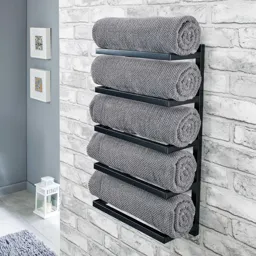 Vale Designs 5 Tier Towel Rack Black 570 x 310mm