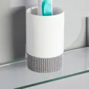 Vale Designs Sparkle Ceramic Toothbrush Tumbler - Chrome