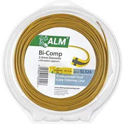 ALM SL324 Replacement Bi-Component Square Grass Trimmer Line 2.4mm x 80m for All Medium Duty Petrol Grass Trimmers using 2.4mm Line - Pack of 1