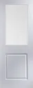 2 panel 6 Lite Etched Glazed White Internal Door, (H)1981mm (W)838mm (T)35mm