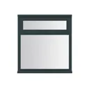 Clear Double glazed Anthracite grey Timber Top hung Window, (H)1045mm (W)910mm