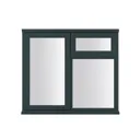 Stormsure Clear Double glazed Anthracite grey Timber Left-handed Top hung Window, (H)1045mm (W)1195mm