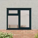 Clear Double glazed Anthracite grey Timber Right-handed Top hung Window, (H)1045mm (W)1195mm