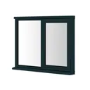 Clear Double glazed Anthracite grey Timber Window, (H)1195mm (W)1795mm