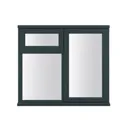 Clear Double glazed Anthracite grey Timber Right-handed Top hung Window, (H)895mm (W)910mm