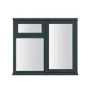 Clear Double glazed Anthracite grey Timber Right-handed Top hung Window, (H)895mm (W)1195mm