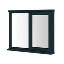 Clear Double glazed Anthracite grey Timber Left-handed Top hung Window, (H)895mm (W)1195mm