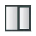 Clear Double glazed Anthracite grey Timber Right-handed Window, (H)895mm (W)910mm