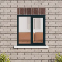 Clear Double glazed Anthracite grey Timber Right-handed Window, (H)895mm (W)910mm
