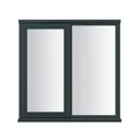 Clear Double glazed Anthracite grey Timber Left-handed Window, (H)895mm (W)910mm