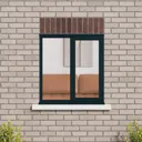 Clear Double glazed Anthracite grey Timber Right-handed Window, (H)895mm (W)1195mm