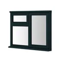 Clear Double glazed Anthracite grey Timber Right-handed Window, (H)895mm (W)1195mm