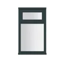 Clear Double glazed Anthracite grey Timber Top hung Window, (H)745mm (W)625mm