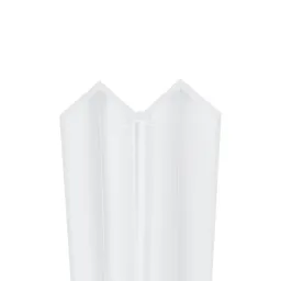 Showerwall White Gloss internal corner profile for waterproof wall panels