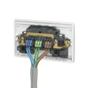 MK White Double 13A Switched Rapid fix socket