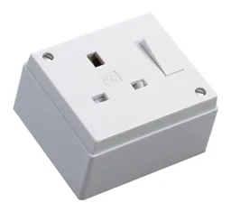 MK White Single 13A Switched Socket