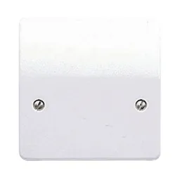 MK White 45A Raised slim profile Screwed Unswitched Cooker connection unit