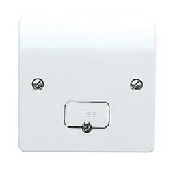 MK White 13A Raised slim profile Screwed Switched Fused connection unit