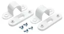 MK PVC 20mm White Spacer bar saddles, Pack of 2