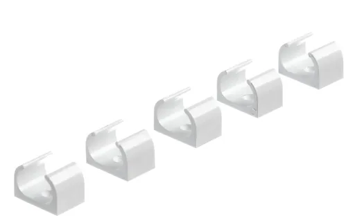 MK White Cable clip, Pack of 5