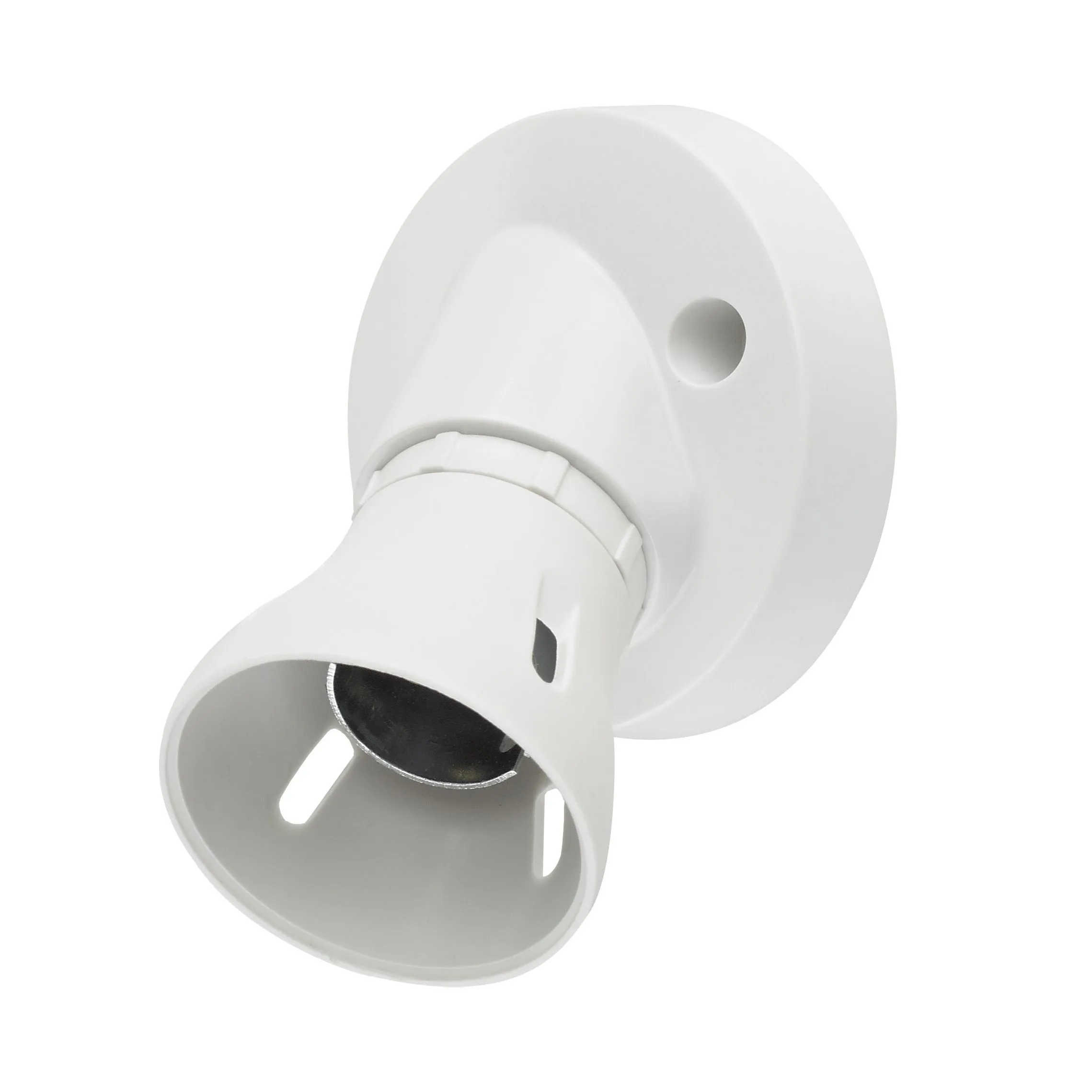 MK White Angled Batten lampholder