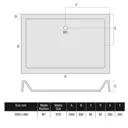 MX Deep Rectangular Shower Tray - 1000 x 800mm with Waste
