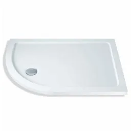 MX Low Profile Offset Quadrant Shower Tray - 1200 x 900mm (Left Entry) with Waste