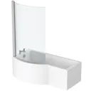 Ideal Standard Connect Air left hand shower bath with bath screen and front panel 1700 x 900