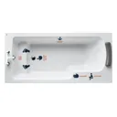 Ideal Standard Concept Freedom Idealform Plus left handed single ended bath 1700 x 800 with front bath panel and bath waste