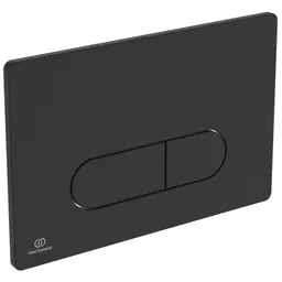 Ideal Standard silk black Oleas P1 flush plate with Prosys 120mm concealed cistern