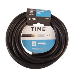 Time 3183Y Black 3 core Multi-core cable 10m