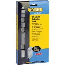 Tacwise 91 Divergent Point Staples - Assorted, Pack of 2800