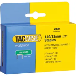 Tacwise 140 Staples - 12mm, Pack of 2000