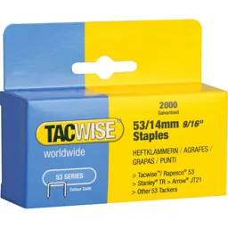 Tacwise 53/12 Staples - 14mm, Pack of 2000