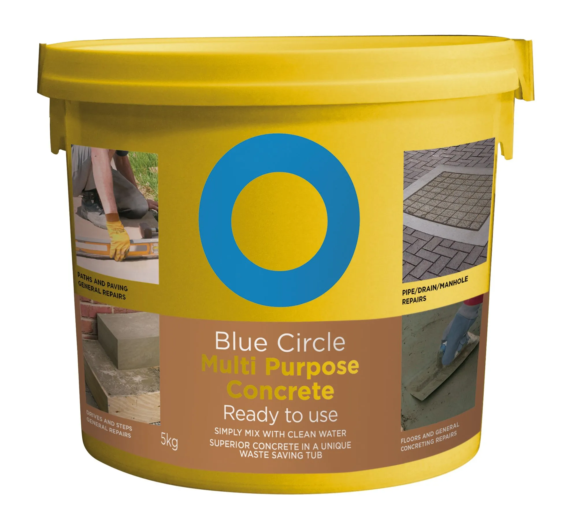 Blue Circle Multipurpose Ready mixed Concrete, 5kg Tub