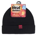 Sock Shop Heat Holders Thermal Beanie Hat  Black