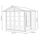 Shire Kensington 7x7 Toughened glass Apex Shiplap Wooden Summer house - Assembly service included