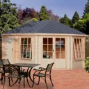 Shire Leygrove 14x10 Apex Tongue & groove Wooden Cabin - Assembly service included