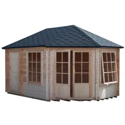 Shire Leygrove 14x10 Apex Tongue & groove Wooden Cabin - Assembly service included