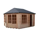 Shire Rowney 14x10 Toughened glass Apex Tongue & groove Wooden Cabin