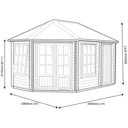 Shire Rowney 14x10 Apex Tongue & groove Wooden Cabin - Assembly service included