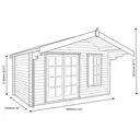 Shire Cannock 12x8 Toughened glass Apex Tongue & groove Wooden Cabin